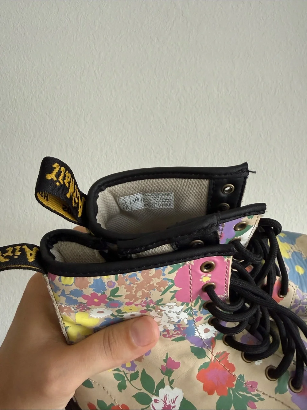 Girls floral doc martens